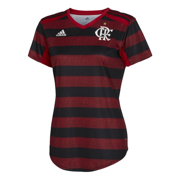 Camiseta Flamengo 1ª Kit Mujer 2019 2020 Rojo Negro
